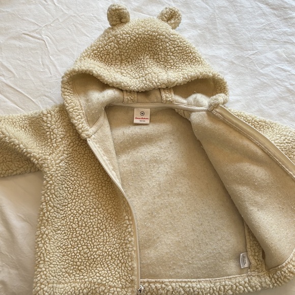 Hanna Andersson toddler sherpa zip up hoodie jacket - Picture 4 of 5